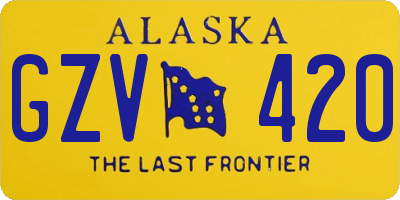 AK license plate GZV420