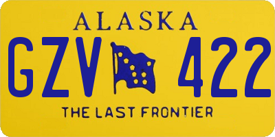 AK license plate GZV422