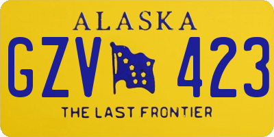 AK license plate GZV423