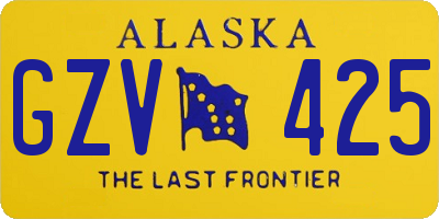 AK license plate GZV425