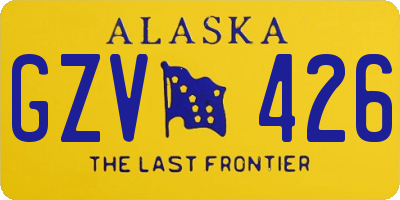 AK license plate GZV426