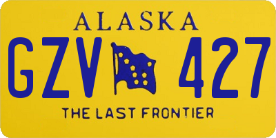 AK license plate GZV427