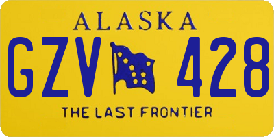 AK license plate GZV428