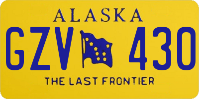 AK license plate GZV430