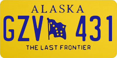 AK license plate GZV431