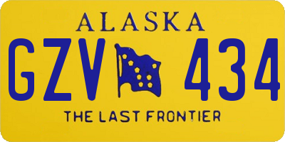 AK license plate GZV434