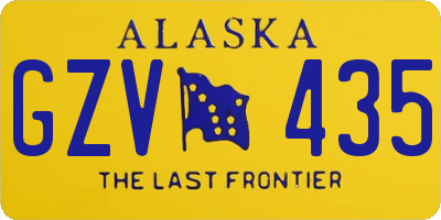 AK license plate GZV435