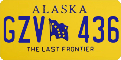 AK license plate GZV436