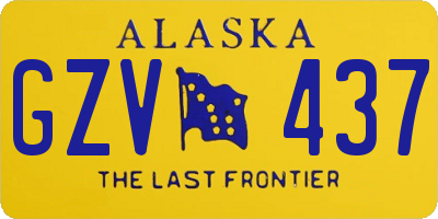 AK license plate GZV437