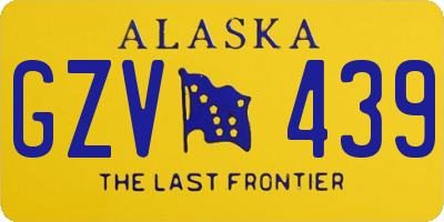 AK license plate GZV439