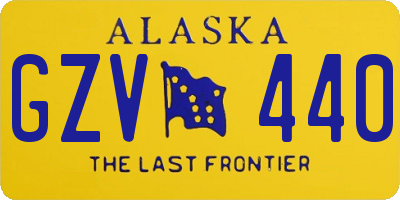 AK license plate GZV440