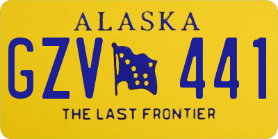 AK license plate GZV441