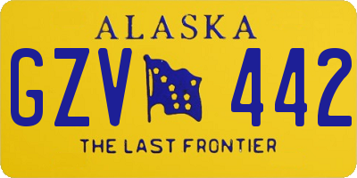 AK license plate GZV442