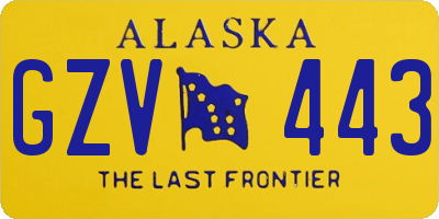 AK license plate GZV443