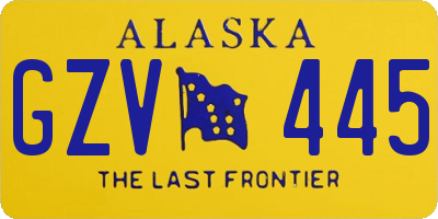 AK license plate GZV445