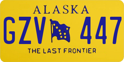 AK license plate GZV447