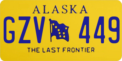 AK license plate GZV449