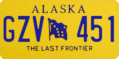 AK license plate GZV451