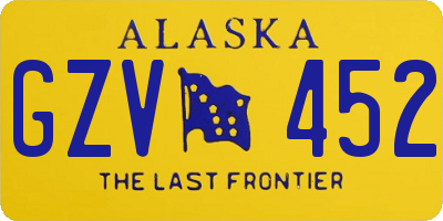 AK license plate GZV452