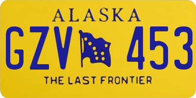 AK license plate GZV453