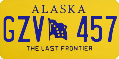 AK license plate GZV457