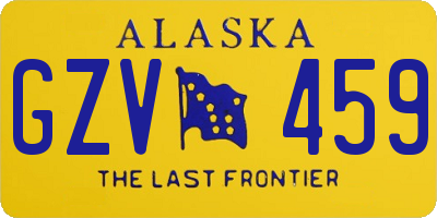 AK license plate GZV459