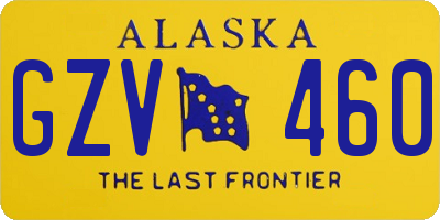 AK license plate GZV460