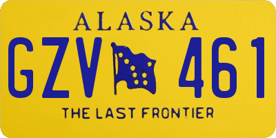 AK license plate GZV461