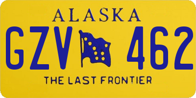 AK license plate GZV462