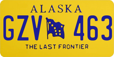 AK license plate GZV463