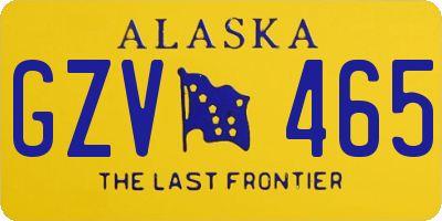 AK license plate GZV465