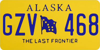 AK license plate GZV468