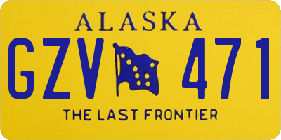 AK license plate GZV471