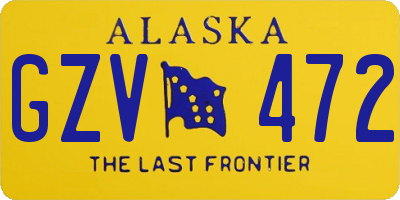 AK license plate GZV472