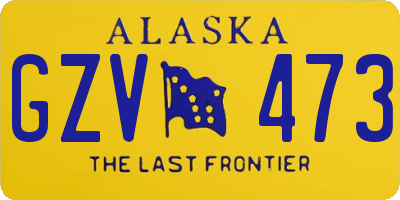 AK license plate GZV473