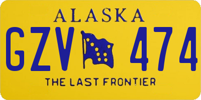 AK license plate GZV474