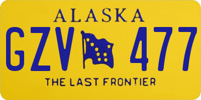 AK license plate GZV477