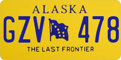 AK license plate GZV478