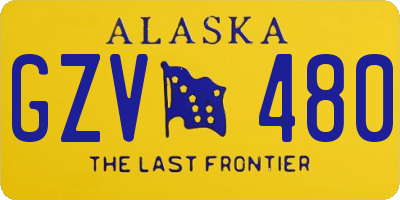 AK license plate GZV480