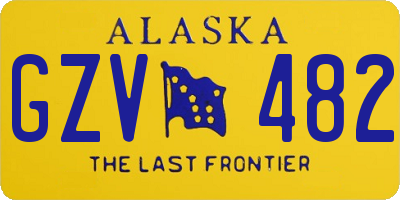 AK license plate GZV482