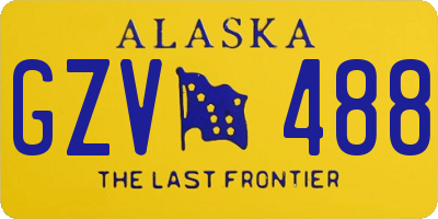 AK license plate GZV488