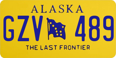 AK license plate GZV489