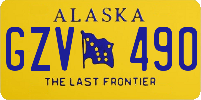 AK license plate GZV490