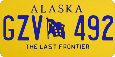 AK license plate GZV492