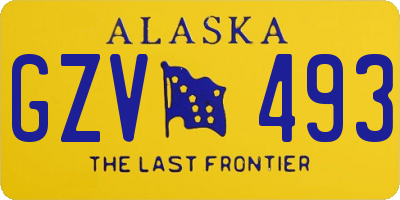 AK license plate GZV493