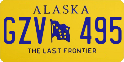 AK license plate GZV495