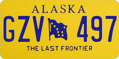 AK license plate GZV497