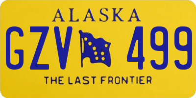 AK license plate GZV499