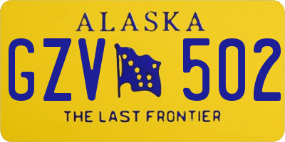 AK license plate GZV502