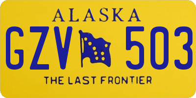 AK license plate GZV503